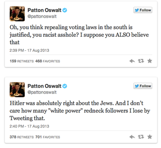 Illustration for article titled Patton Oswalt won Twitter over the weekend with a series of hilarious, slightly offensive tweets